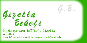 gizella bekefi business card